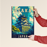 Osaka Castle – Vintage Japan Travel Poster